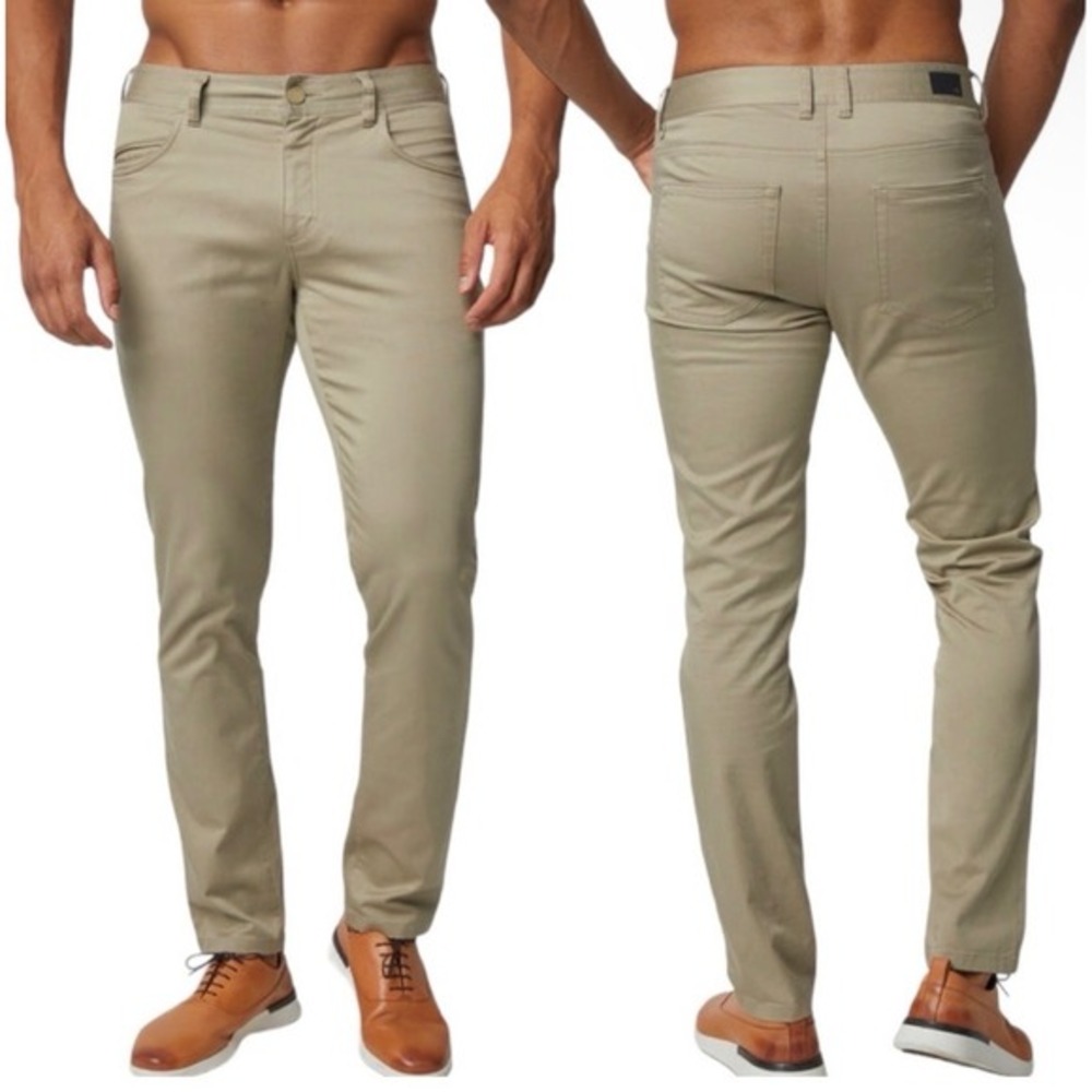 NWT Rhone Mens Everyday Twill Five Pocket Pant Khaki Slim Straight 28x33